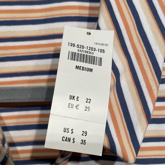 NWT ABERCROMBIE & FITCH Multi-Stripe Essential Polo Tank - Picture 8 of 8